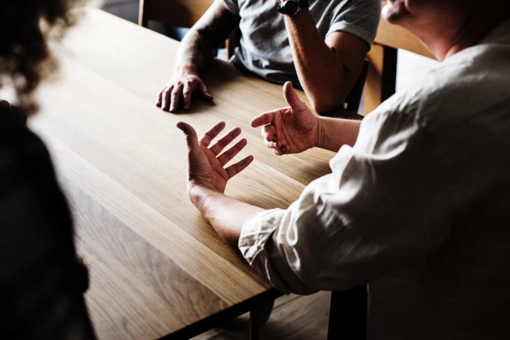 meeting with people