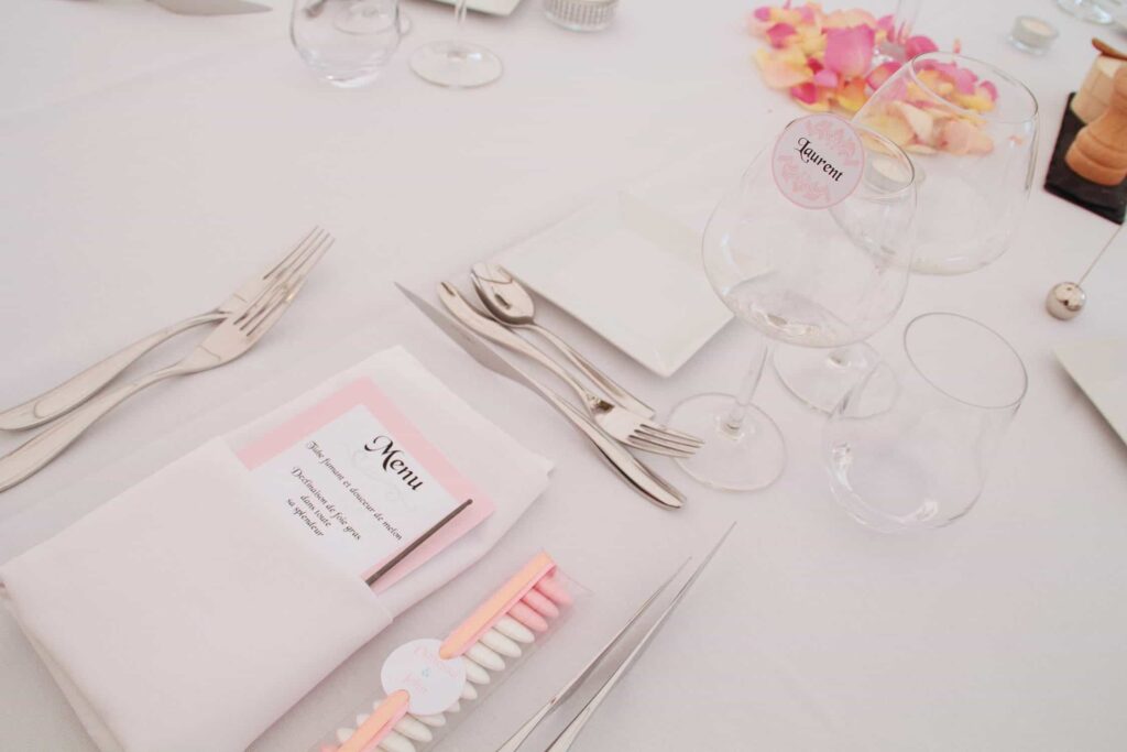 event with glasses and forks