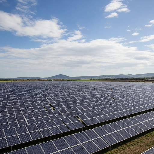 solar panels on ground