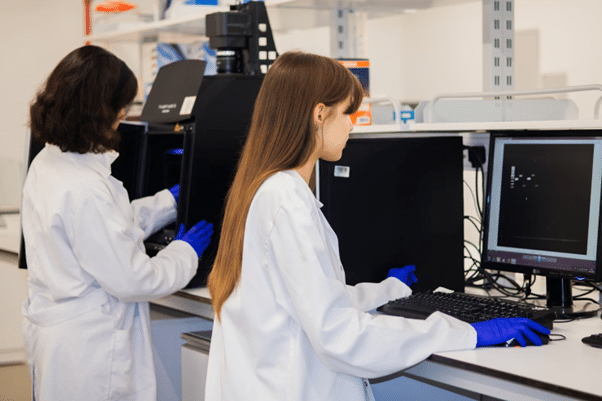 laboratory workers