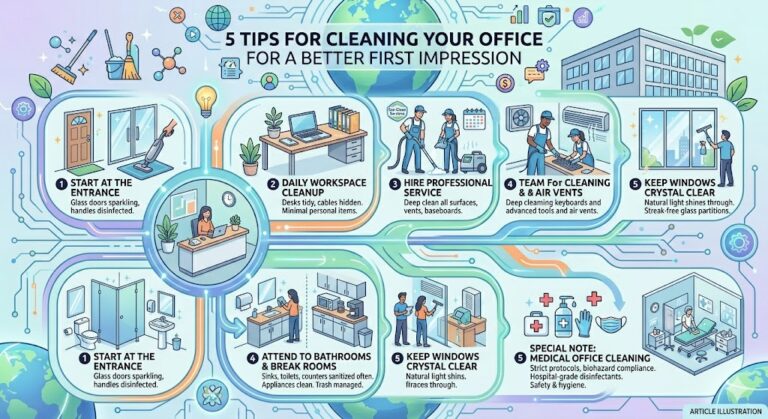 5 Tips for Cleaning Your Office to Make a Better First Impression