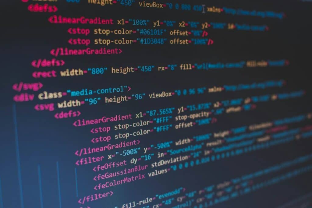 Code on a screen representing AI engineering work