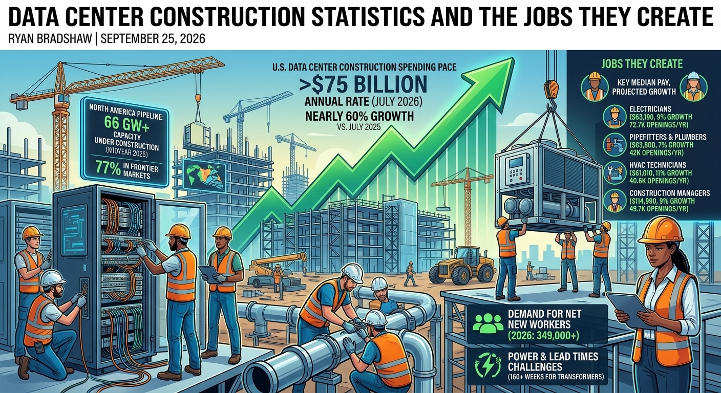 Data Center Construction Statistics 2026 and Jobs
