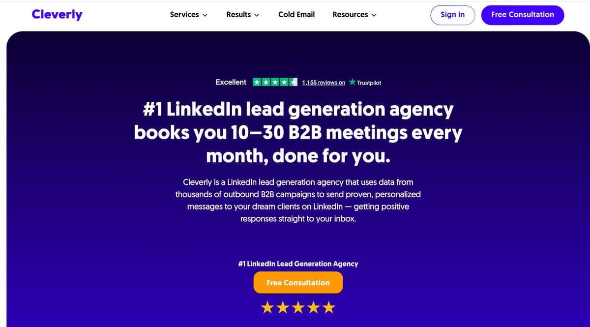 Cleverly LinkedIn lead generation agency